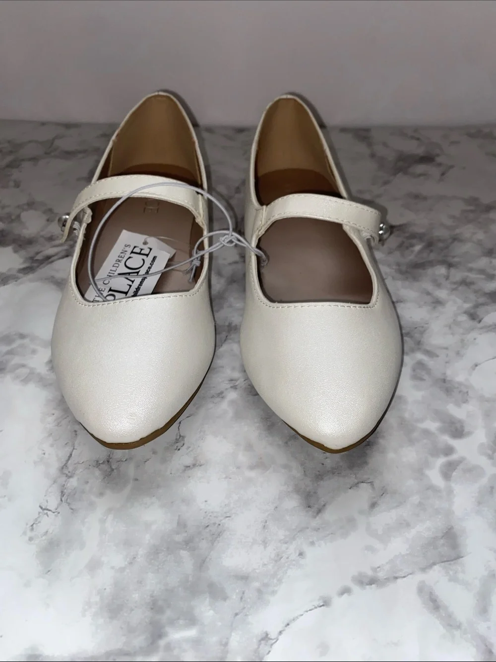 The Children's Place Cream Mary Jane Flats